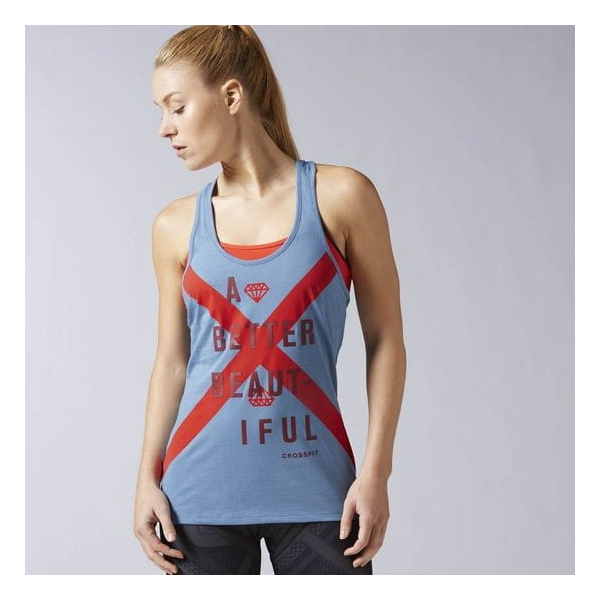 REEBOK CROSSFIT GRAPHIC TANK BEAU SLATE ROZMIAR M