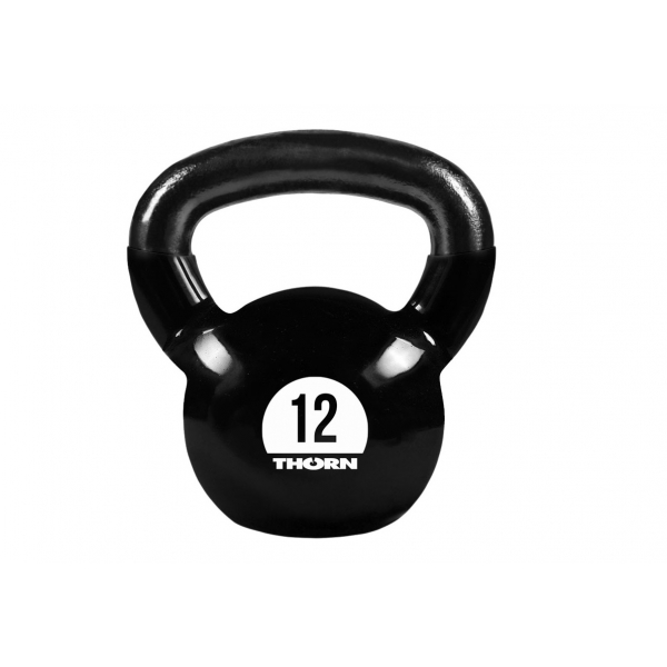 HANTEL THORN FIT VINYL COATED KETTLEBELL BLACK 12KG