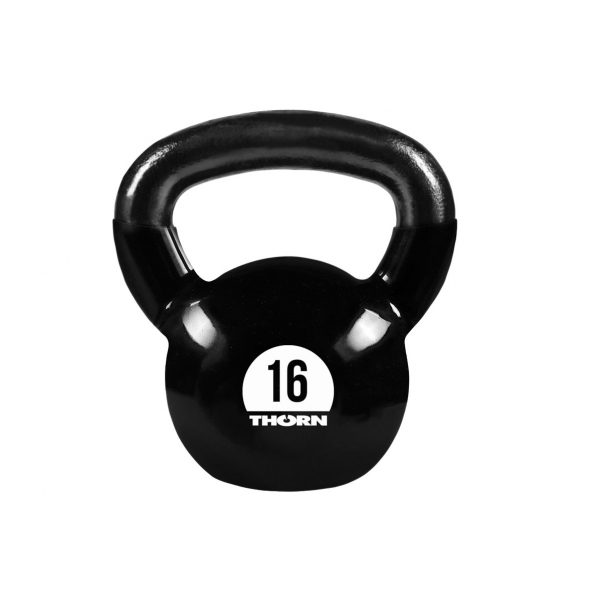 HANTEL THORN FIT VINYL COATED KETTLEBELL BLACK 16KG