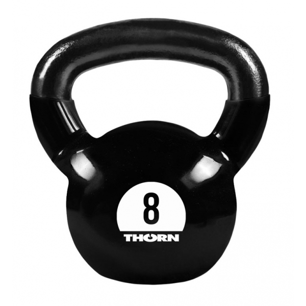 Hantel THORN FIT Vinyl coated Kettlebell black 8kg